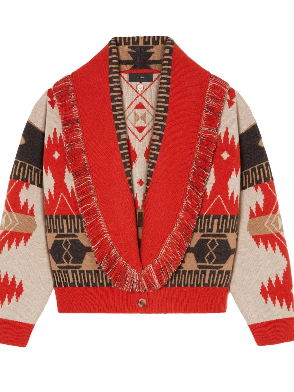 Women cardigan jacquard Icon Alanui bomber 0712